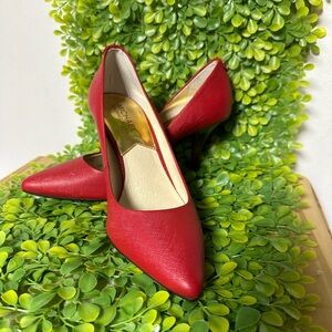 Michael kors saffiano red heels